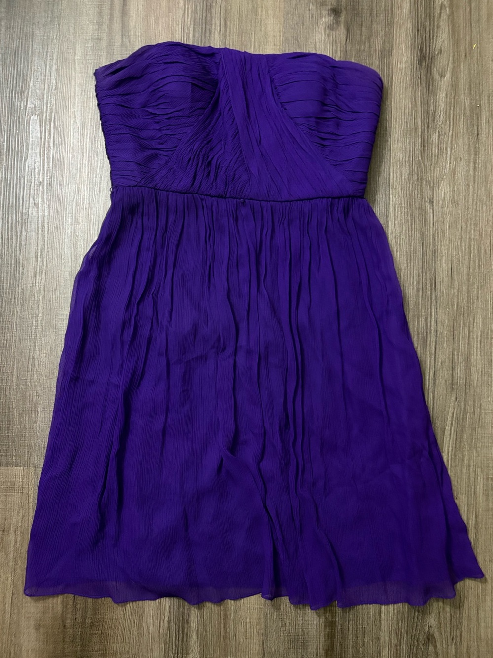 Donna Morgan Strapless Purple Chiffon Party Dress